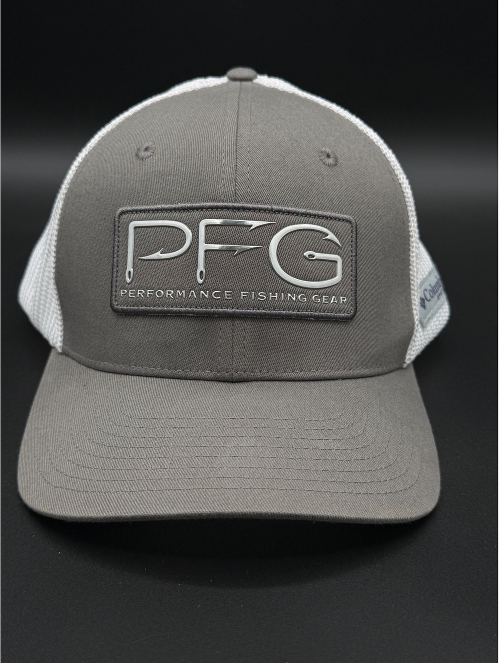 Columbia PFG Fish Hook Trucker Hat Mesh Snapback Black Cap
